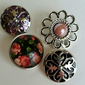 18mm Snap Button Charms (4)